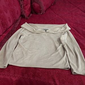 Newport News Cream Long Sleeve Top